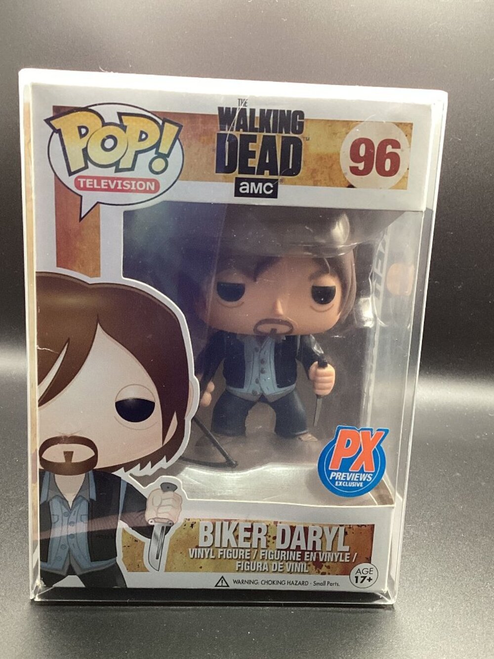 Funko POP! The Walking Dead Biker Daryl #96 Previews Exclusive w/ Protector New!